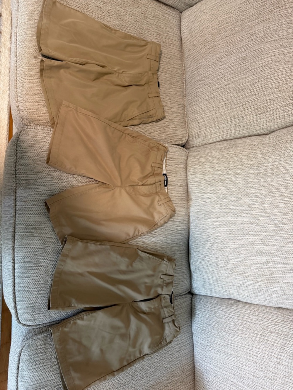 Lands' End Tan Kids' Uniform Shorts/ Lot of 3